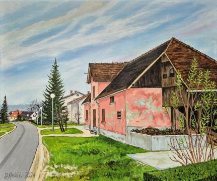 Sobantova domačija (Akril-platno - 50x60) Jožef Anžič